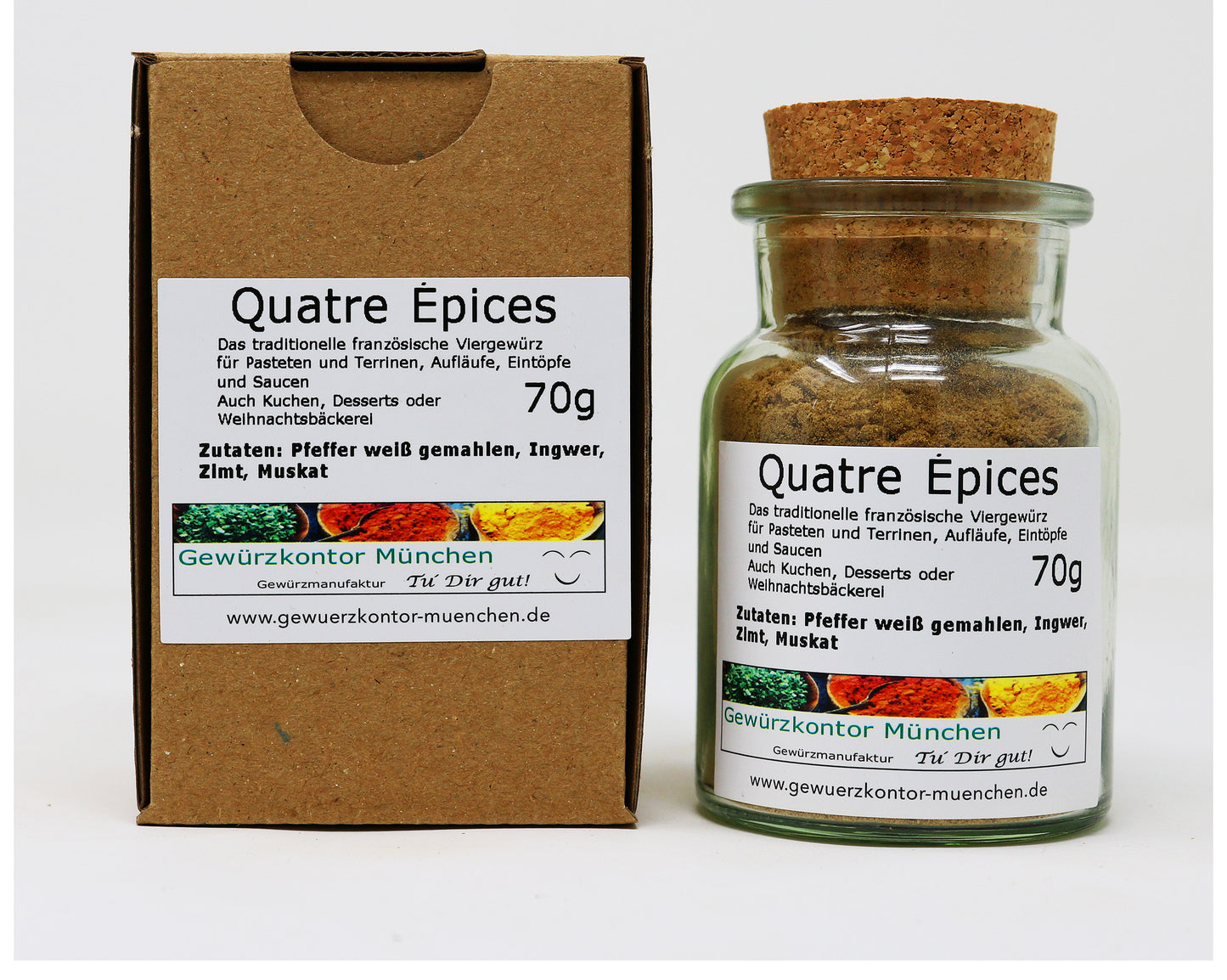 quatre epice 70g Glas + Karton