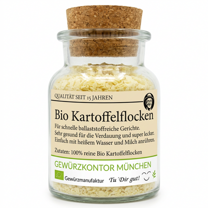 Bio Kartoffelflocken im Glas
