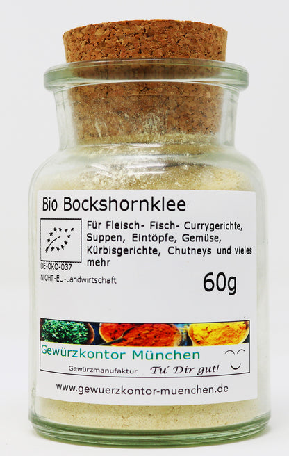 Bio Bockshornklee gemahlen 60g glas