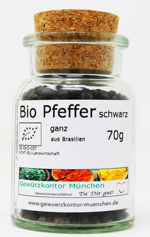 Bio Pfeffer ganz 70g Glas