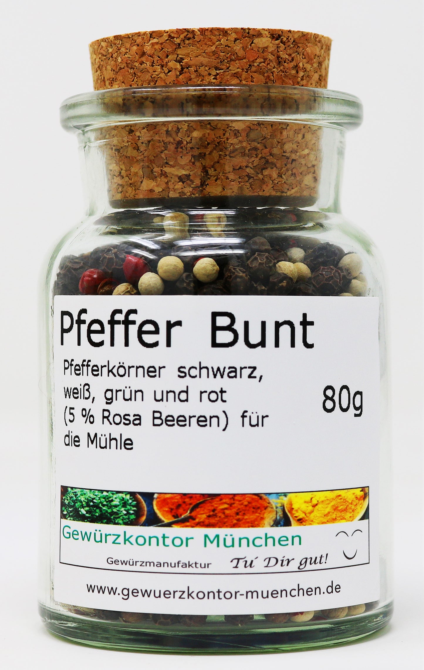 Bunter Pfeffer 80g Glas