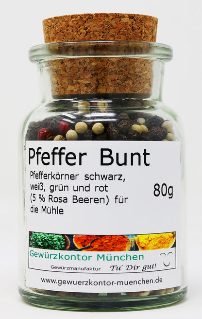 Bunter Pfeffer 80g Glas