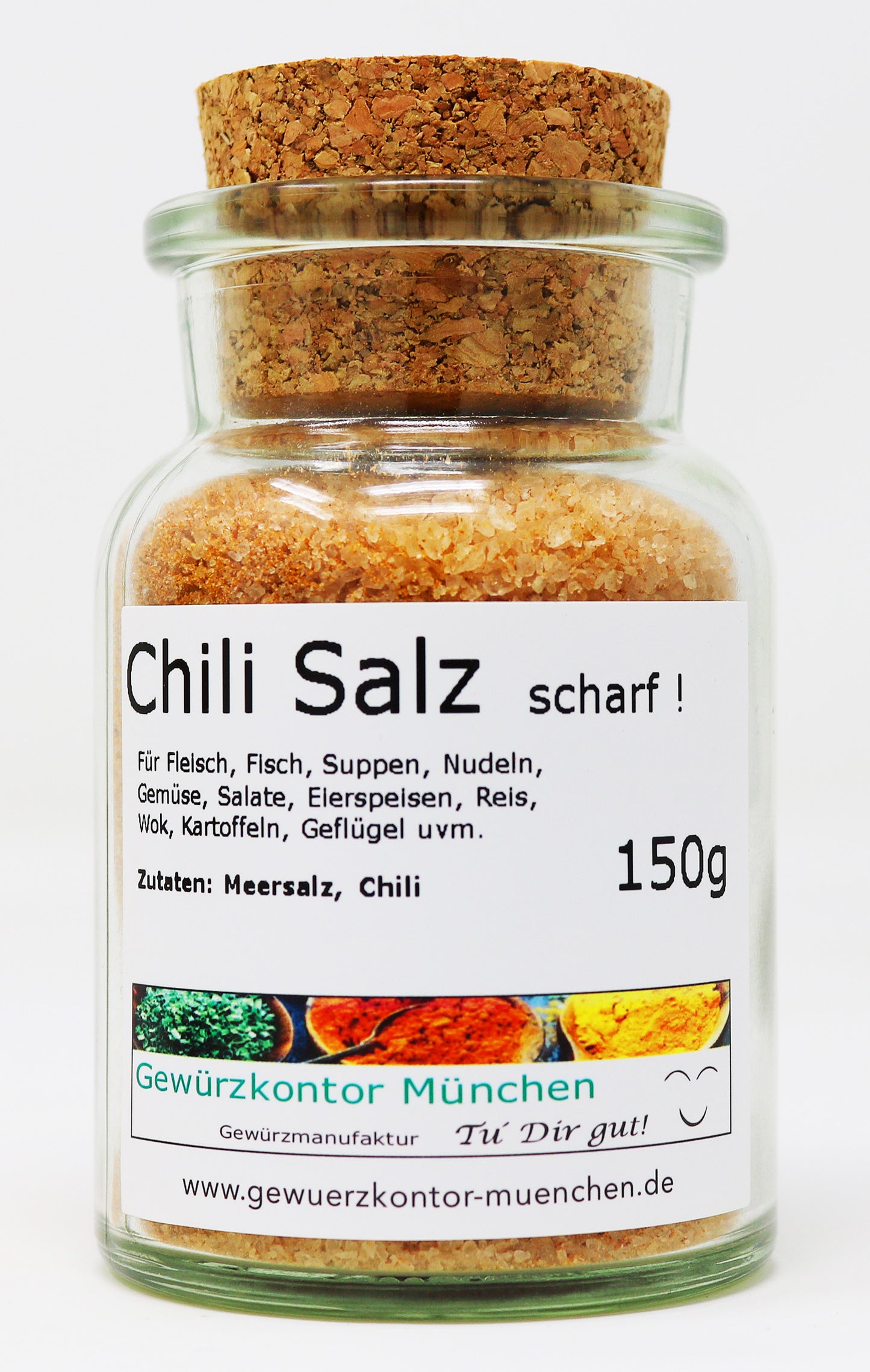 Chilisalz scharf 150g Glas