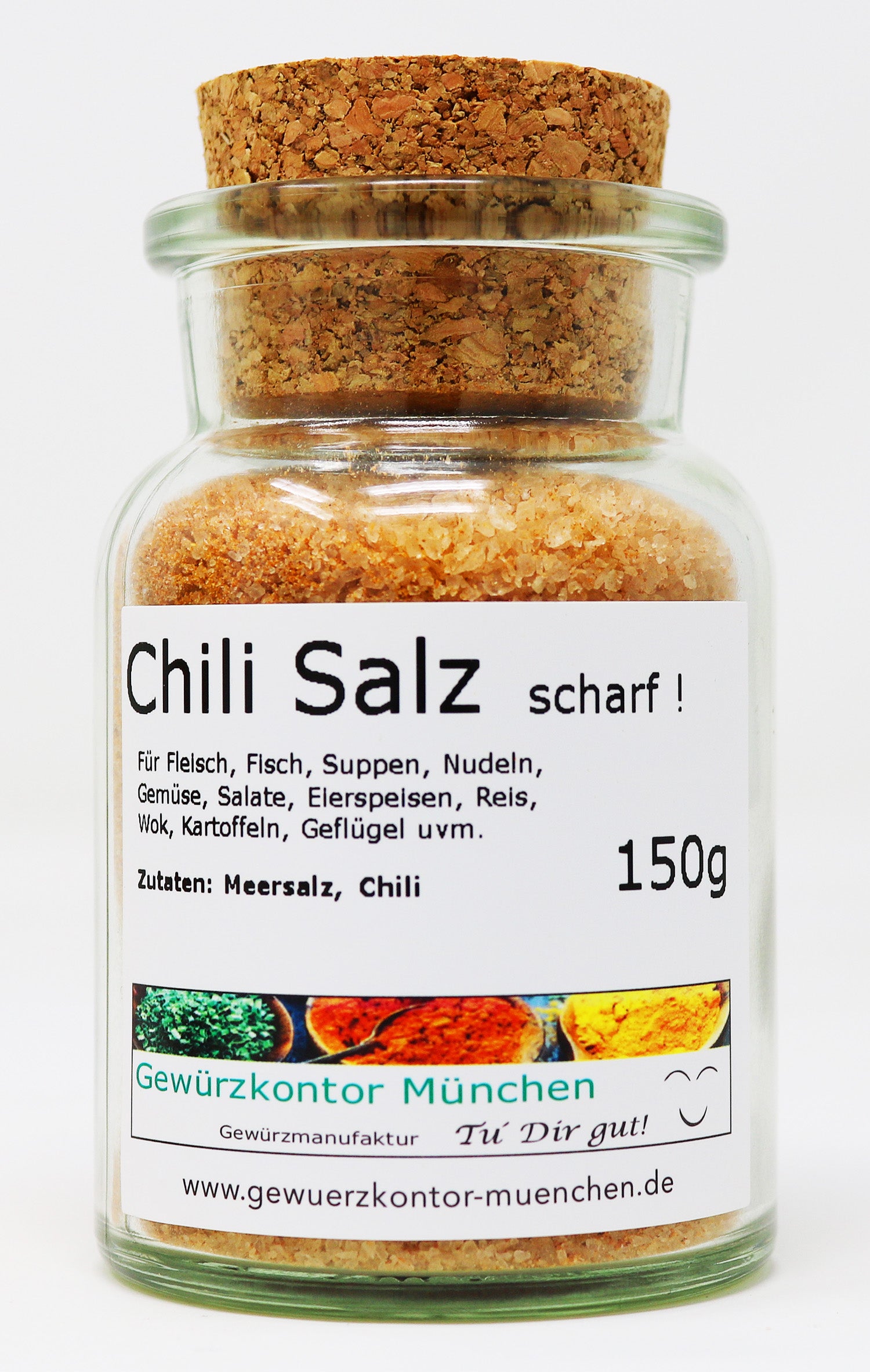Chilisalz scharf 150g Glas
