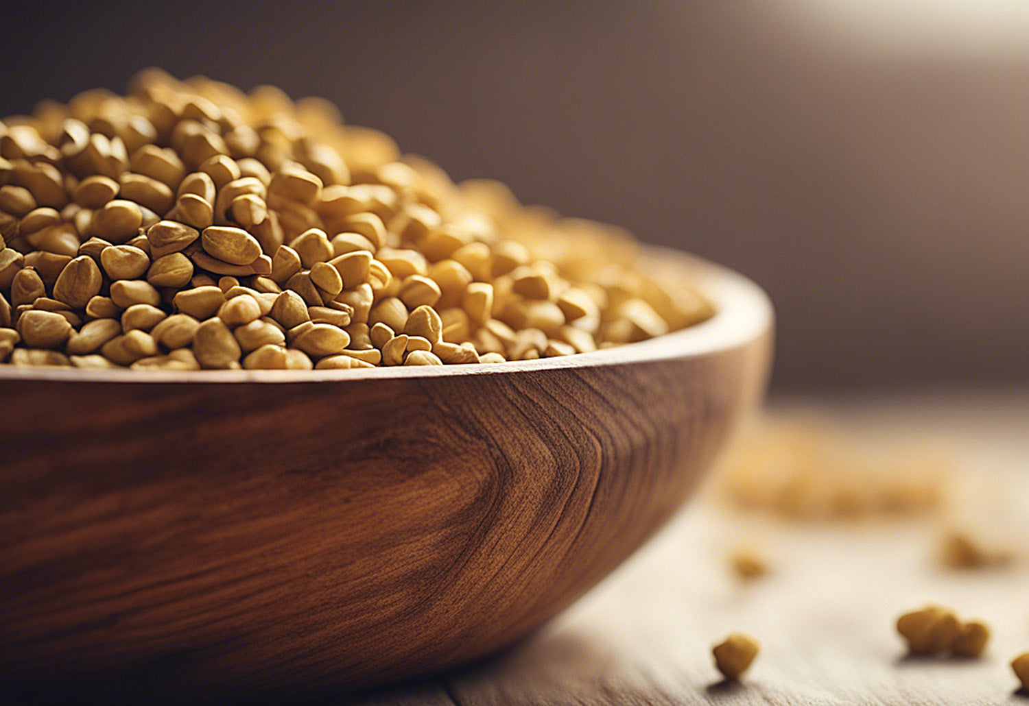 Fenugreek in a wooden bowl