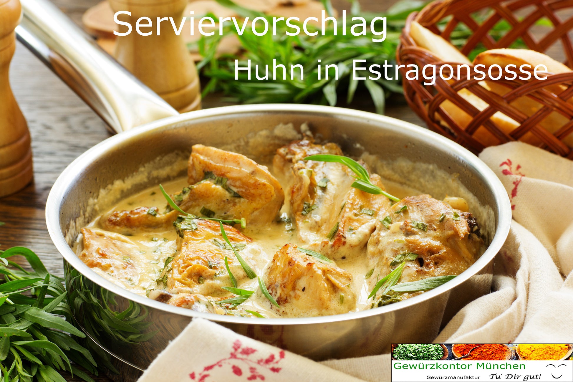 Huhn mit Estragonsosse