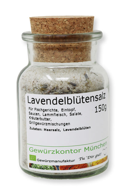 Lavendelbltensalz 150g Glas