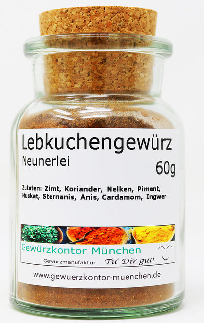Lebkuchengewürz Neunerlei 60g Glas