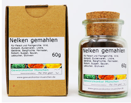 Nelken gemahlen 60g Glas + Karton