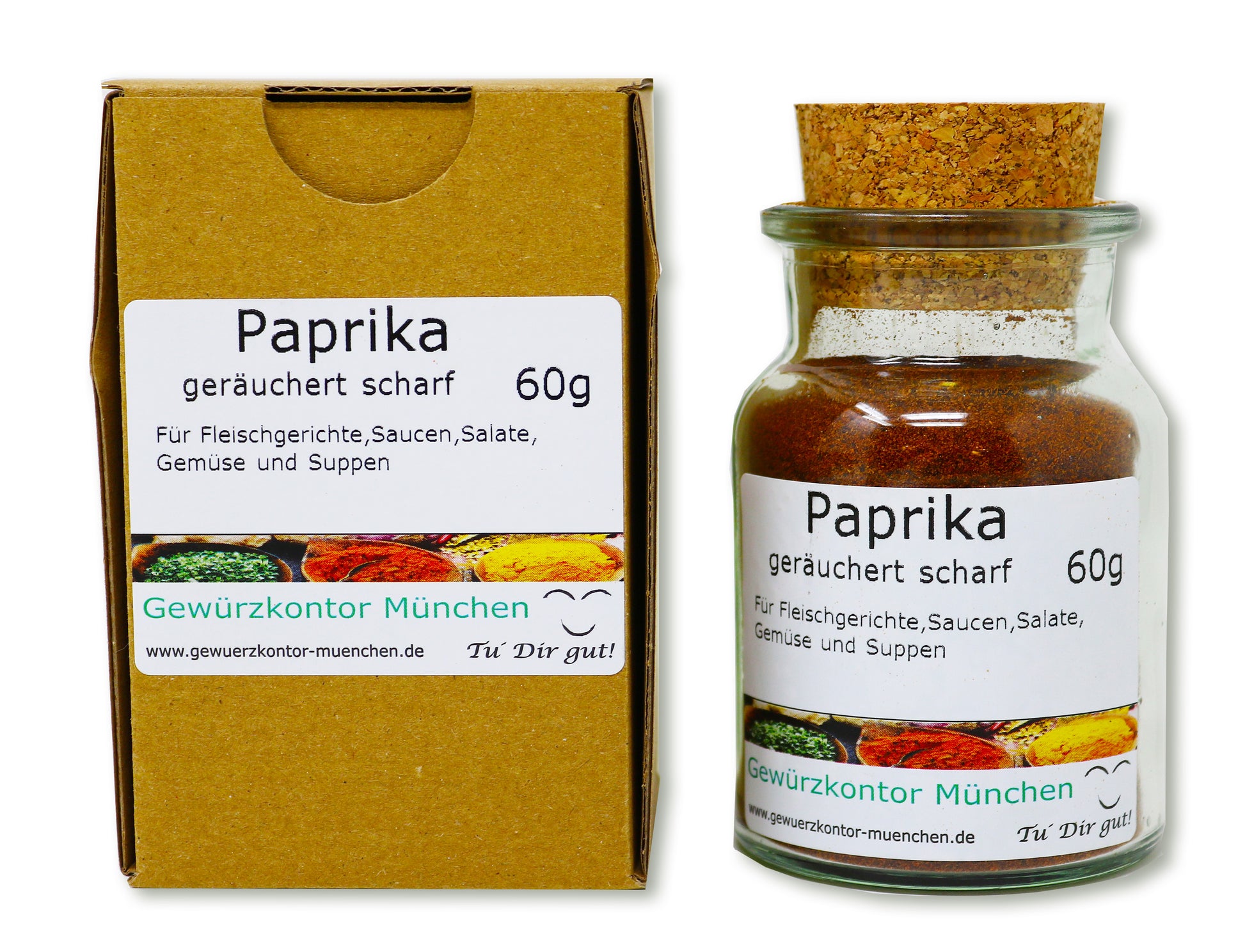 Paprika geruchert scharf 60g glas karton