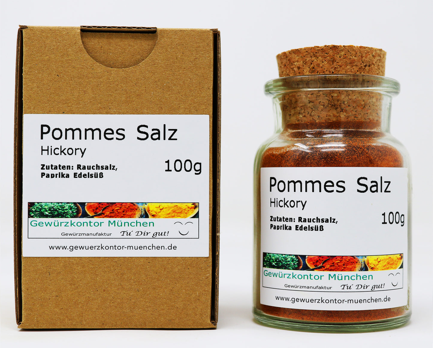 Pommes Salz Hickory 100g Glas + karton
