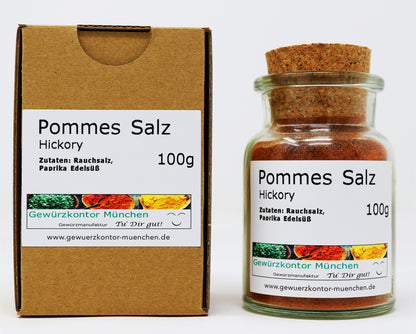 Pommes Salz Hickory 100g Glas + karton
