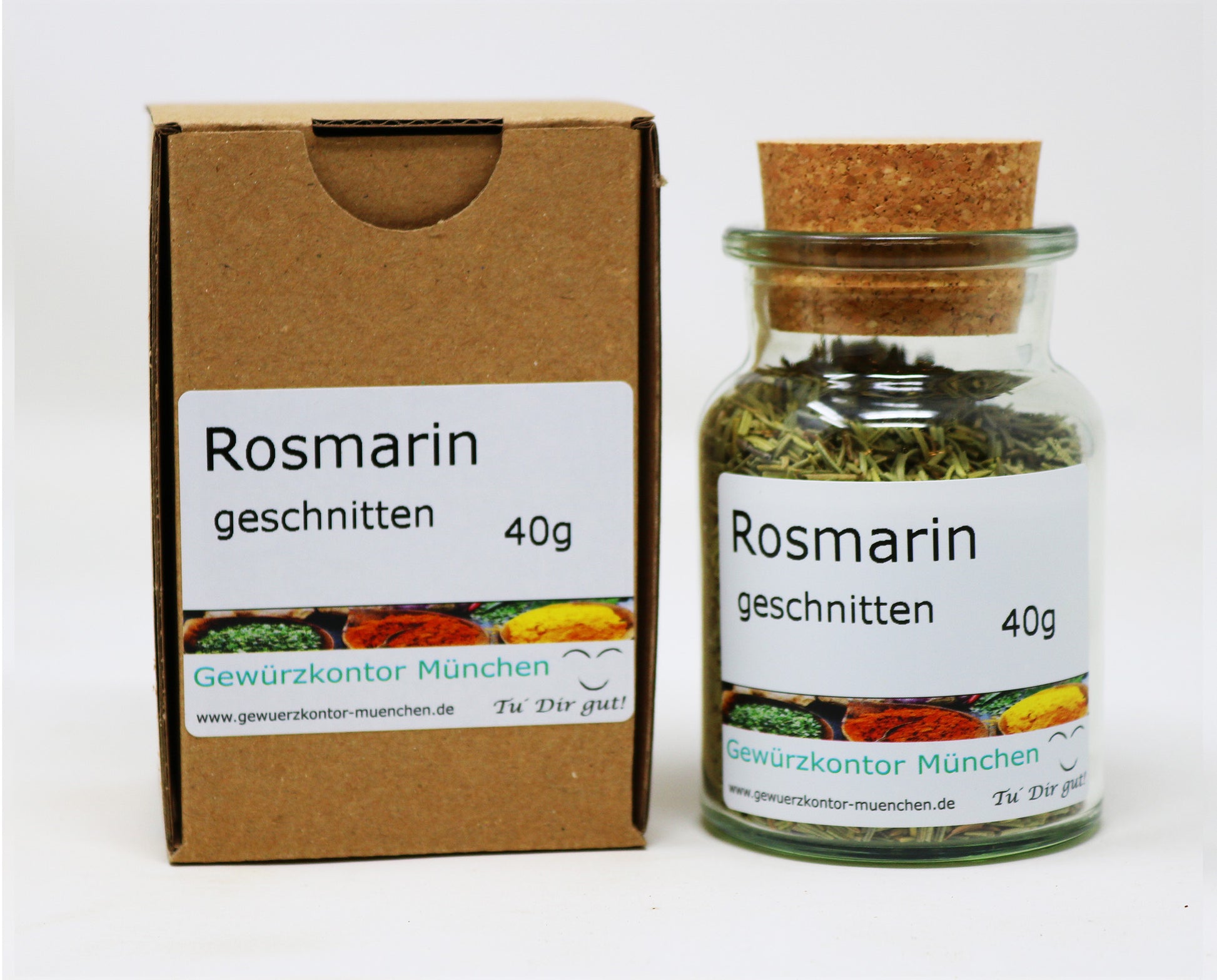 Rosmarin geschnitten 40g Glas + karton