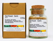 Senfsaat gelb ganz 100g Glas+karton