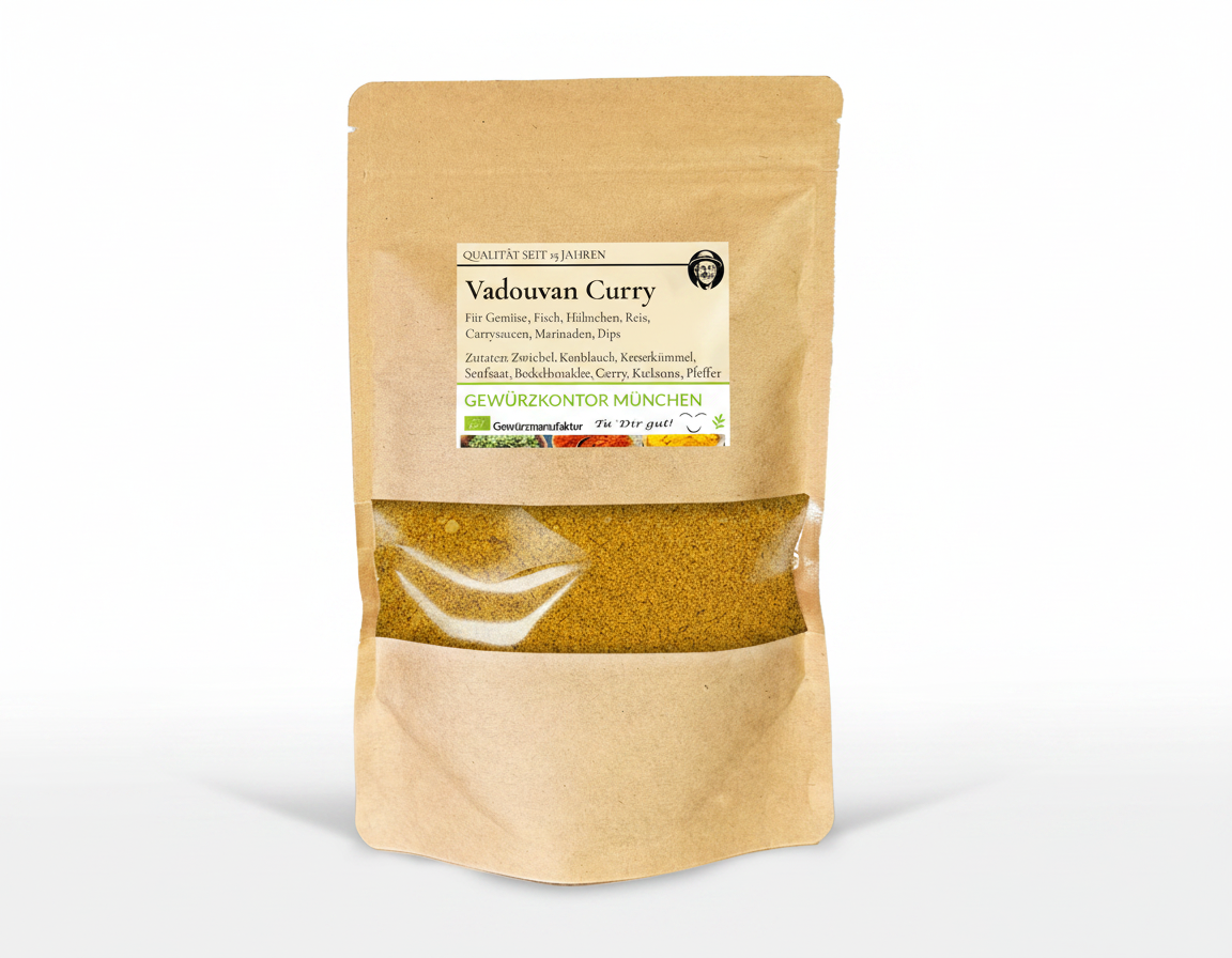 Vadouvan Curry Gewürz im Standbodenbeutel
