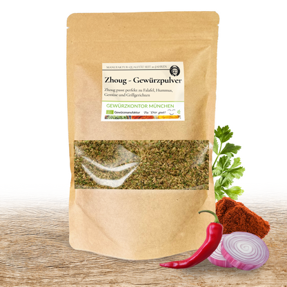Zhoug – Jemenitisches Power-Gewürz mit Paprika, Knoblauch & Kräutern