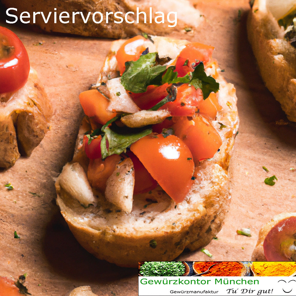 italian bruschetta on a rustic table