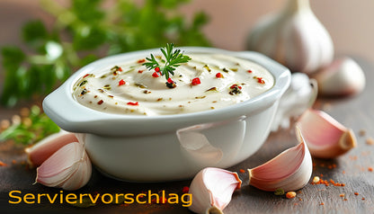 knoblauchpulver-Serviervorschlag