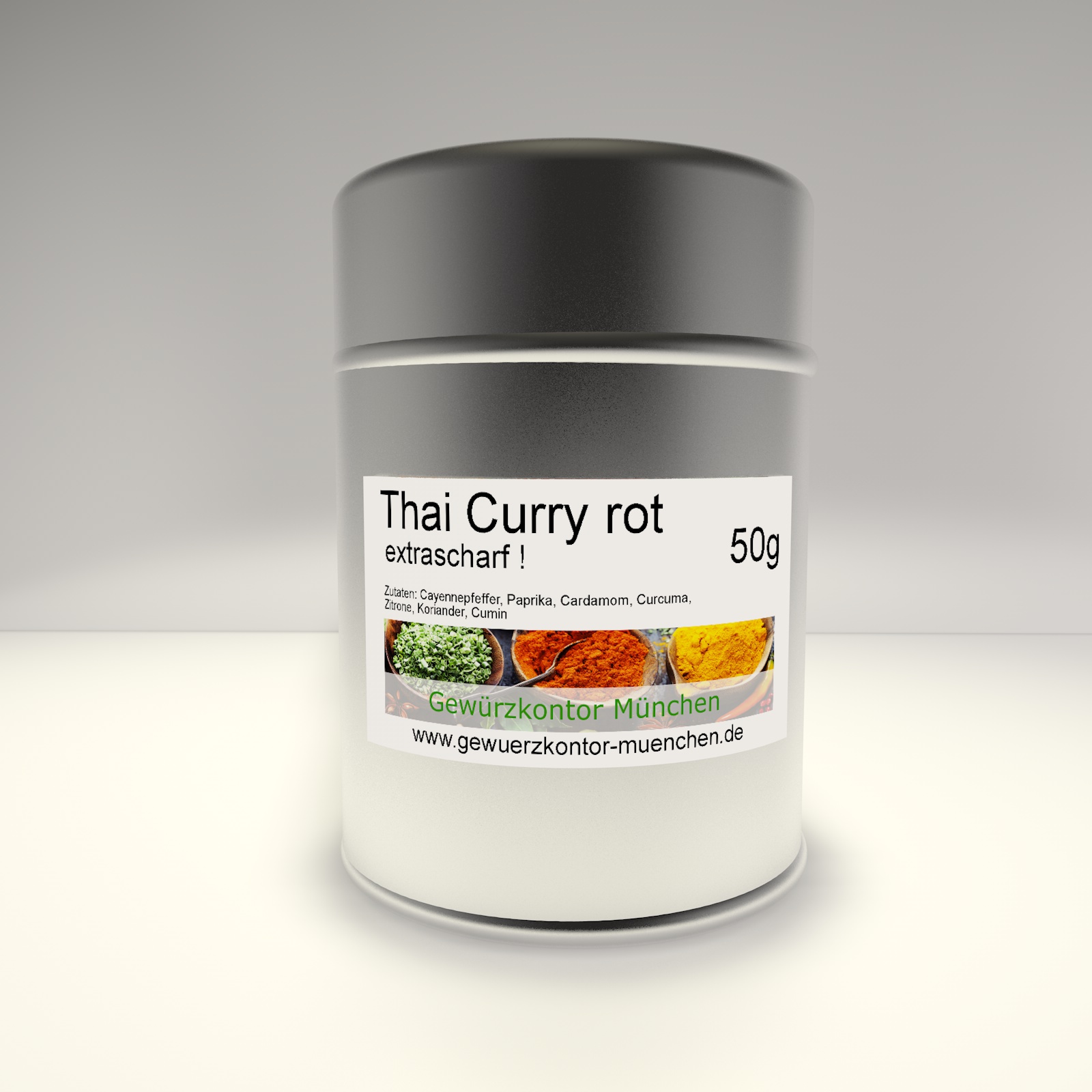 Thai Curry Rot, mit Cayennepfeffer 50g im Streuer