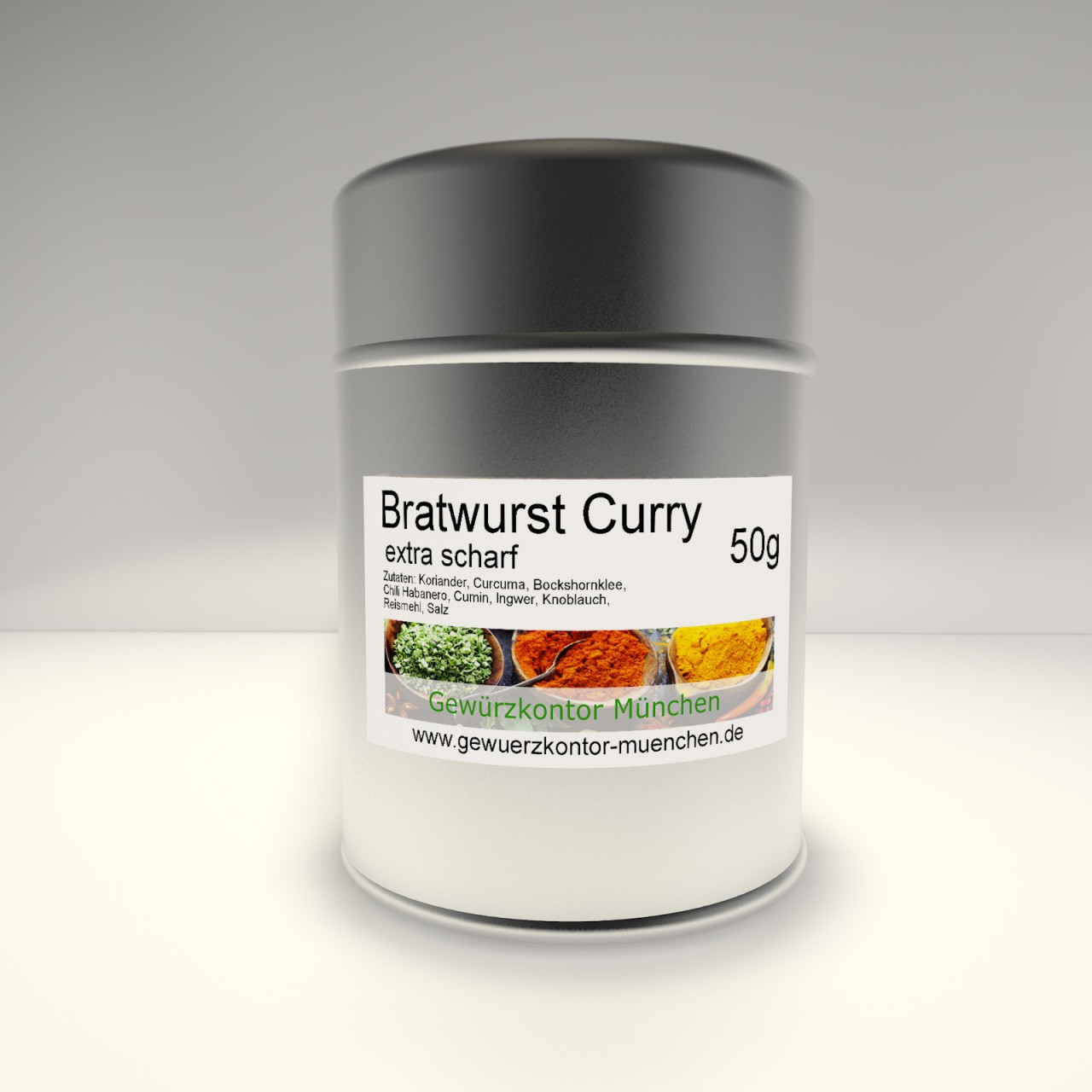 Bratwurst-Curry extra scharf 50g im Streuer
