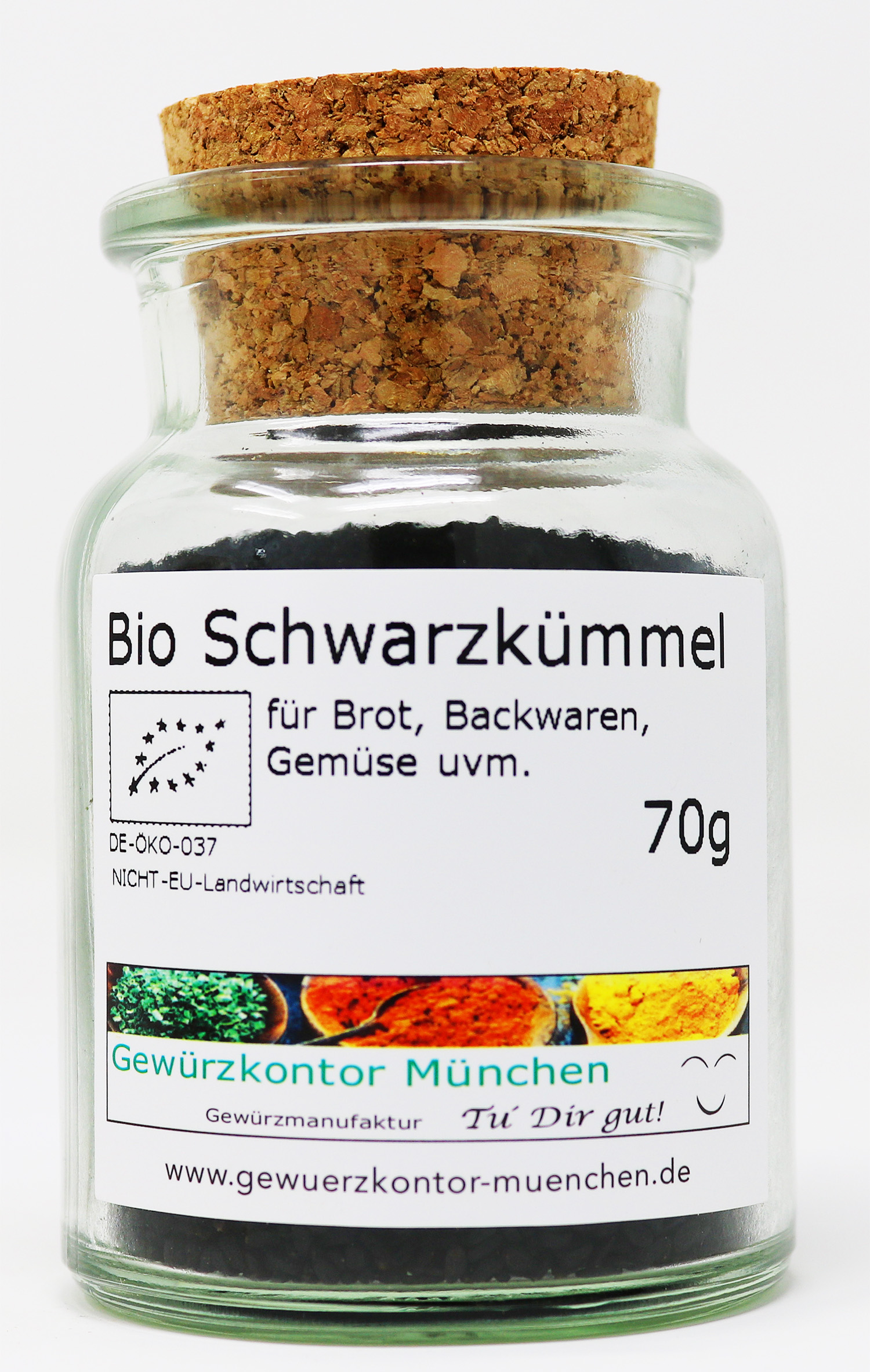 Bio Schwarzkümmel ganz  70g im Glas