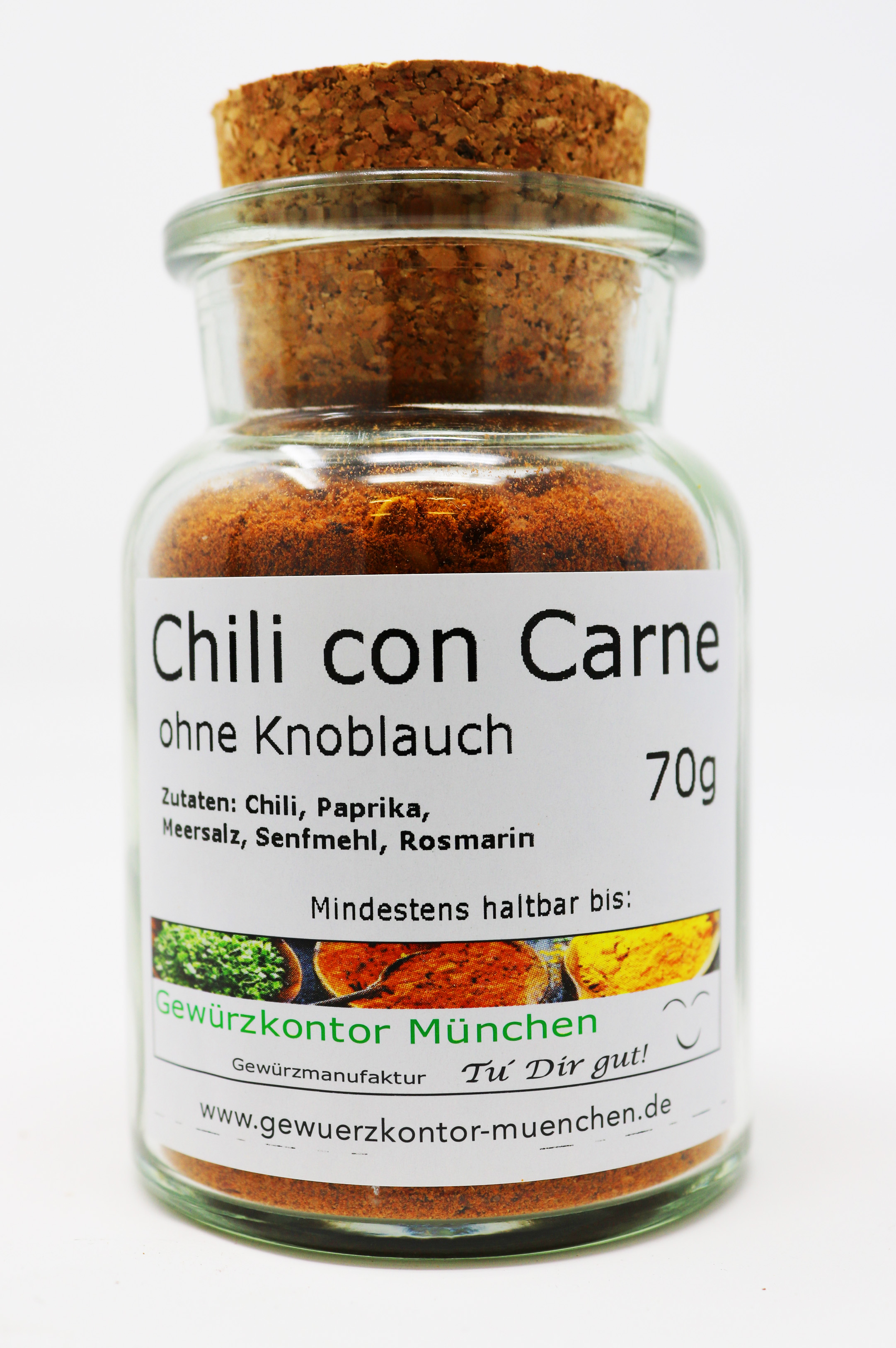 Chili con Carne o. Knoblauch 70g Glas Gewuerzkontor Muenchen
