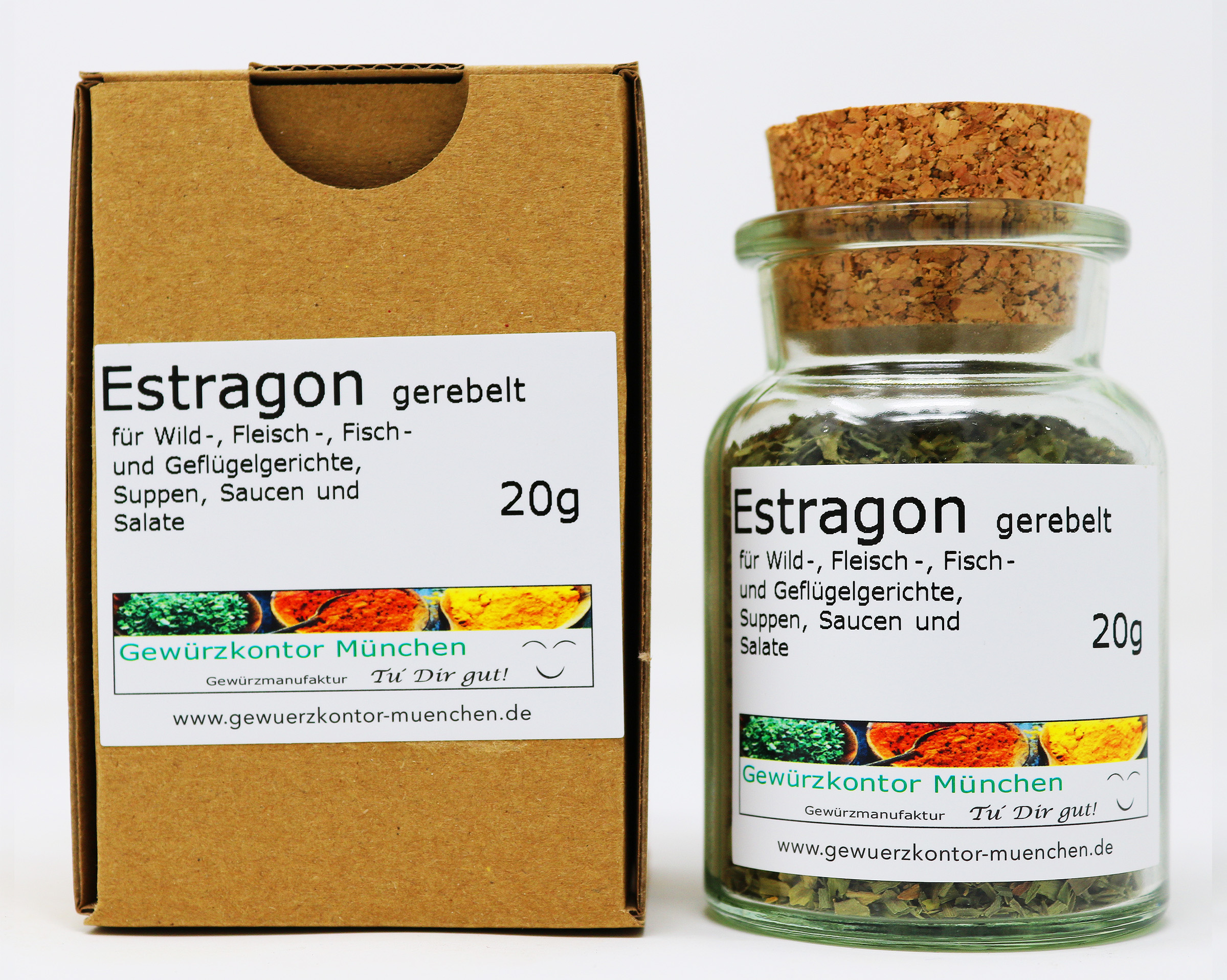 Estragon getrocknet und geschnitten 20g Glas